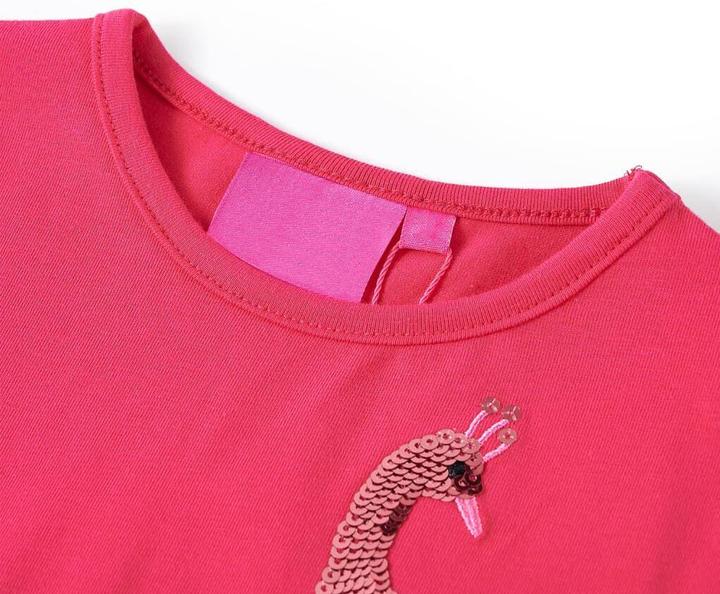 Actual product image VidaXL Children's long-sleeved shirt bright pink 140,Material: 95 % cotton (140)