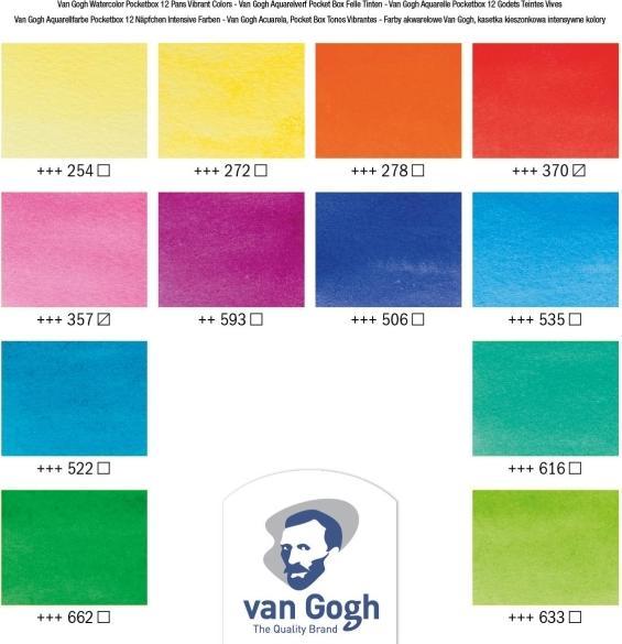 Produktbild Van Gogh Aquarell Pocket Box Vibrant Colours (12 Halbschalen)