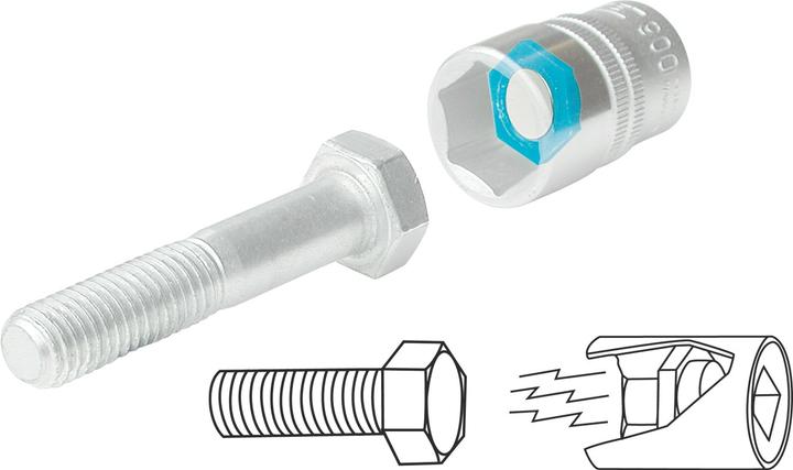 Immagine prodotto HAZET Inserto magnetico ∙ per inserti chiave a bussola 960MGT ∙ Profilo esagonale esterno (19 mm, 10 mm, 14 mm, 18 mm, 11 mm, 12 mm, 17 mm, 15 mm, 13 mm, 16 mm)