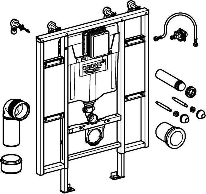 Image du produit Grohe Élément de WC RAPID SL adapté aux personnes handicapées Réservoir de chasse GD 2