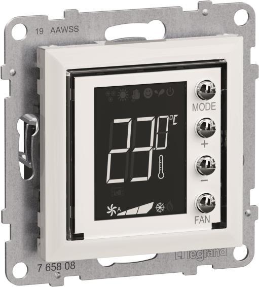 Produktbild Legrand Seano MyHome Thermostat m 765608 Display m.Abdeckung in der Farbe