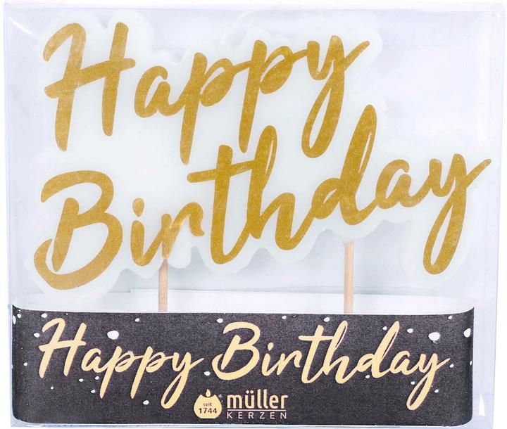 Immagine prodotto müller Kerzen Bastoncino per torta con candela "Buon compleanno" 1 pezzo