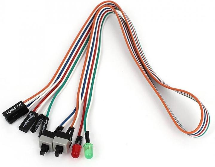 Actual product image PowerGuard Mainboard Power & Reset Switch with HDD Power LED