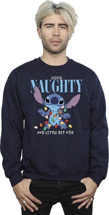 Actual product image Disney Mens Lilo & Stitch Naughty & Nice Sweatshirt (5XL)