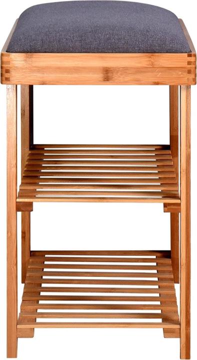 Immagine prodotto HTI-Living Sitzbank mit Schuhregal Anea Holz Natur-Grau (60 cm)