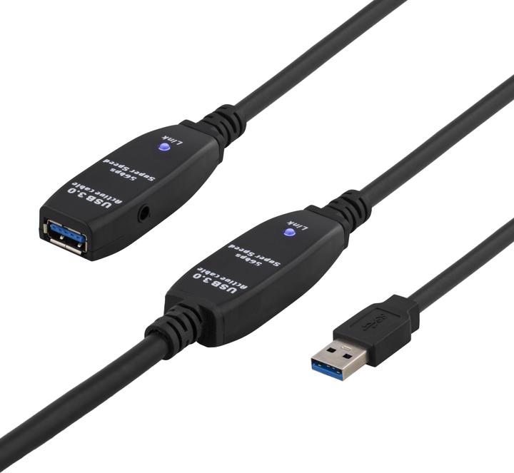 Immagine prodotto Deltaco cavo di prolunga usb 3.0 attivo tipo a ha - ho adp 15m b (15 m, USB 3.2 Gen 1)