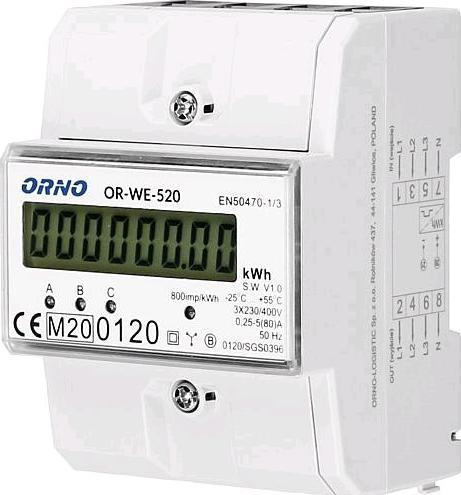Image du produit Orno Compteur d'électricité triphasé