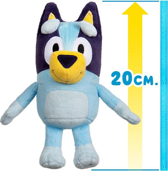 Image du produit Moose Bluey Plüsch assossrtiert / 2-fach ass., Bluey oder Bingo, 20 cm hoch, ab 3 Jahren (20 cm)