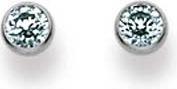 Actual product image Natsumi Schmuck Stud Earrings Zirconia Yellow Gold 18K/750 3.5mm (750/18 K Yellow gold)