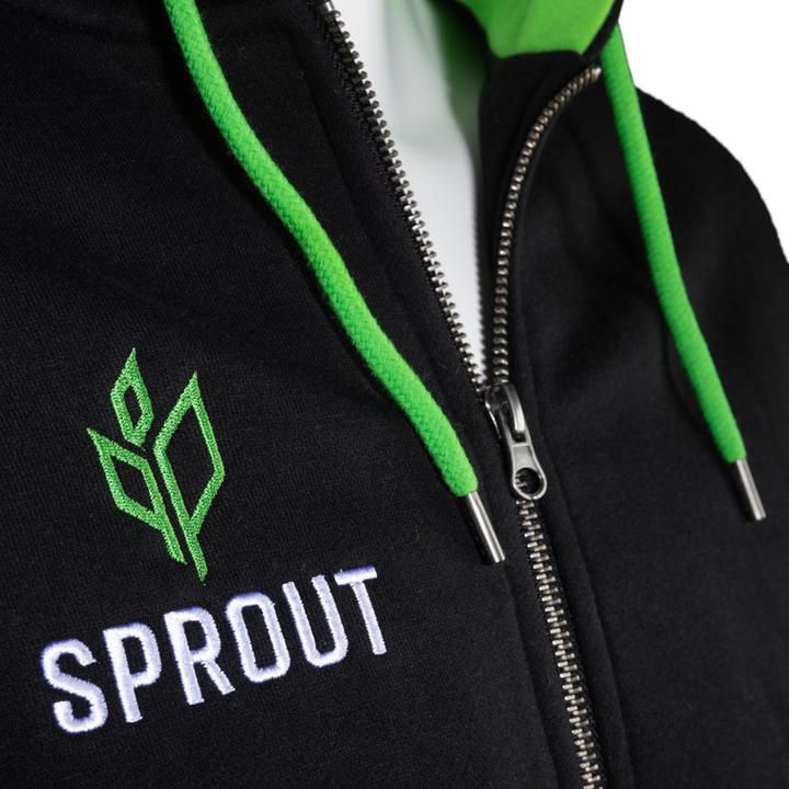 Produktbild GamersWear SPROUT Basic Kapuzenjacke - Grösse M, schwarz/grün (M)