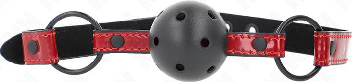 Kink GLOSSY ARTIFICIAL LEATHER BALL 4.5 CM Gag 63.5 X 2 CM ADJUSTABLE 41 X 59 CM