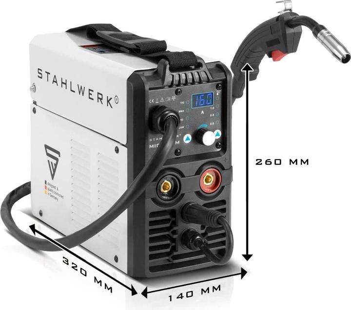 Image du produit Stahlwerk Poste à souder MIG MAG 160 M IGBT 5 en 1 combiné 160 ampères