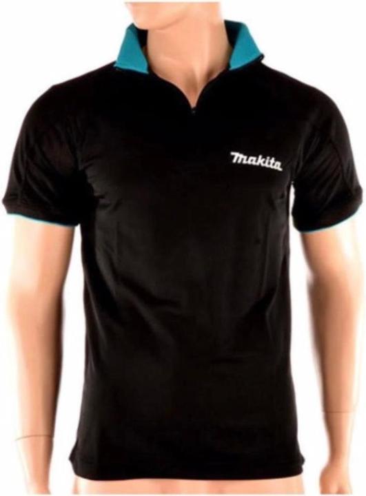 Actual product image Makita Polo Rugby Shirt T-Shirt Size XXL 100% Cotton ( 98P184-XXL ) Color Black (XXL)