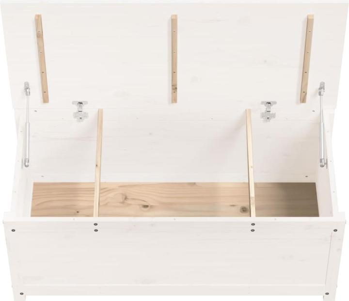 Actual product image VidaXL Truhe Weiss 110x50x45,5 cm Massivholz Kiefer,Farbe