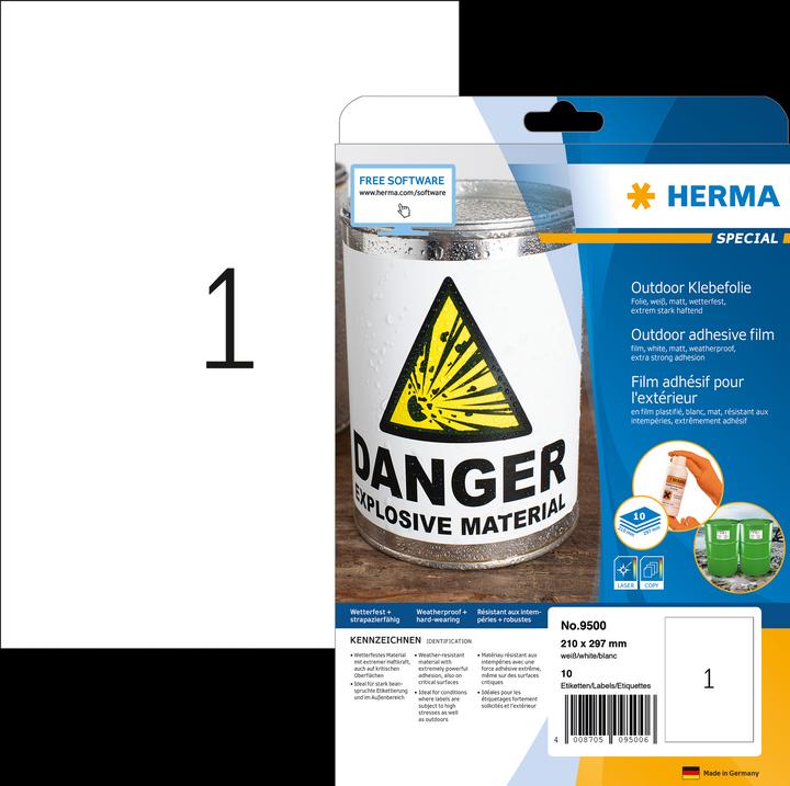 Produktbild HERMA Wetterfeste Etiketten A4