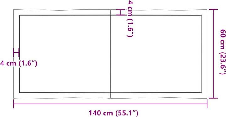 Produktbild VidaXL Aneta (140 x 60 x 6 cm)
