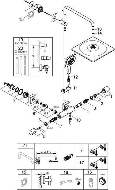 Immagine prodotto Grohe Rainshower SmartActive 310 Duschsystem