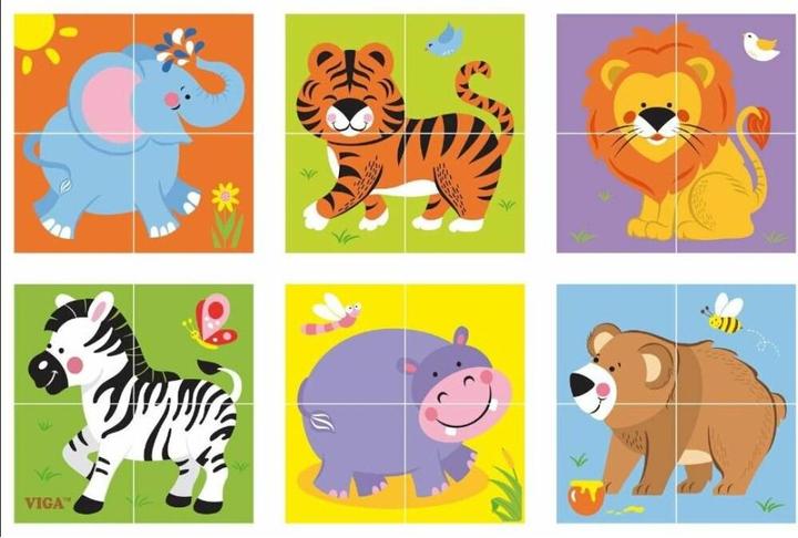 Actual product image Viga Toys Cube puzzle (4 pieces)