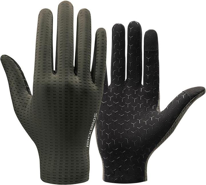 Image du produit Rockbros Breathable Full Finger Cycling Gloves, Size: S - Green (S)