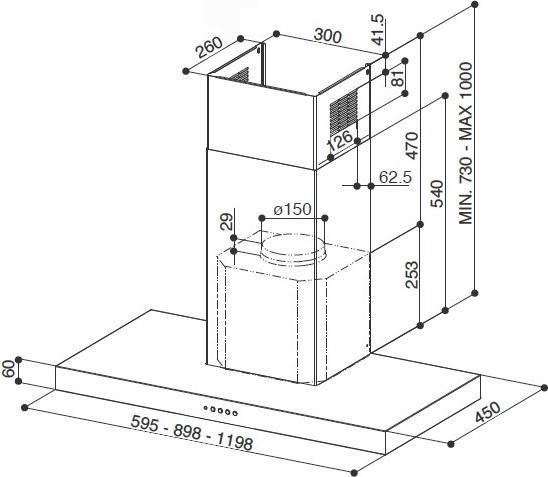 Actual product image Stilo Smart X A60 (Wall hood)
