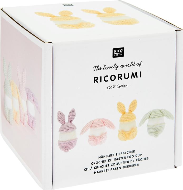 Actual product image Rico Design Ricorumi crochet set "Easter egg cup" (1 x, 11 x 11 x 11 cm)