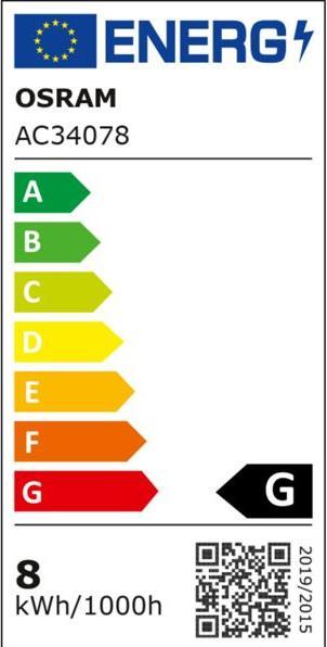 Energie-Label Osram Leuchtstoffröhre (G5, 8 W, 385 lm, 1 x, G)