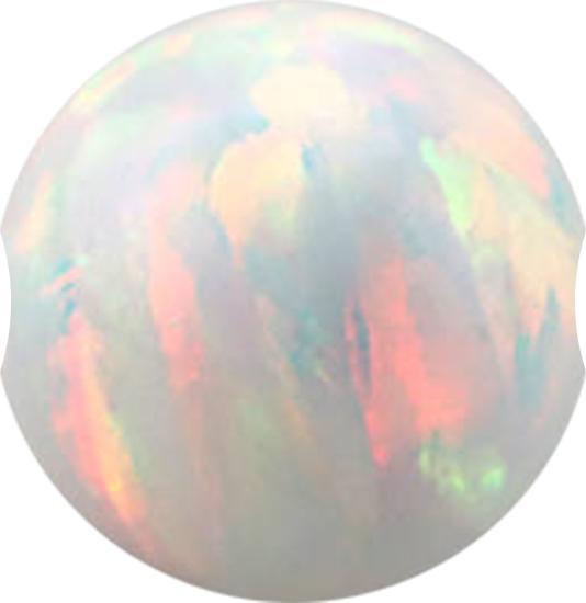 Star Piercing Ball Closure Kugel Opal weiss (ohne Messing)