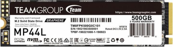 Produktbild Teamgroup MP44L (500 GB, M.2 2280)