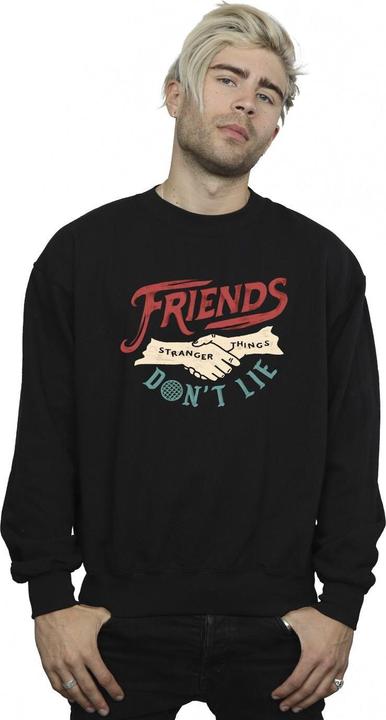 Actual product image Netflix Mens Stranger Things Friends Don't Lie Hands Sweatshirt (3XL)