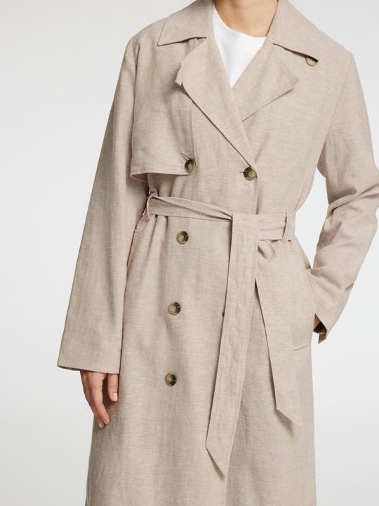 Produktbild Selected Femme Zweireihiger Leinenmix Trenchcoat (34)