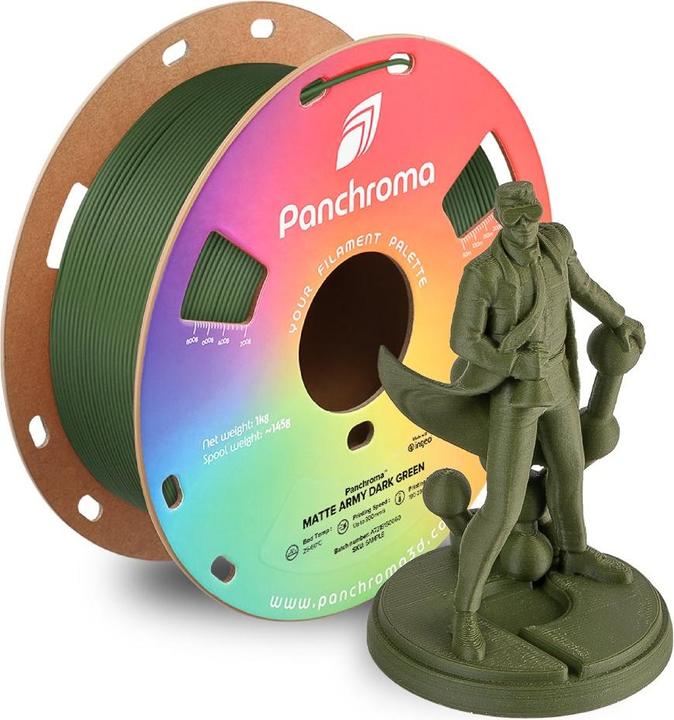 Produktbild Polymaker Panchroma™ PLA Matte Army (PLA, 1.75 mm, 1000 g, Grün)