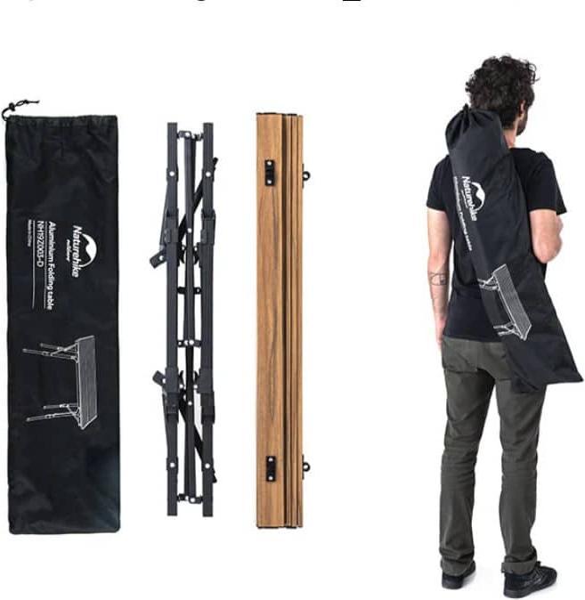 Immagine prodotto Naturehike Tavolo da campeggio in alluminio con effetto legno