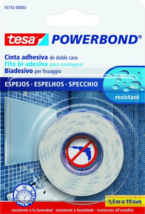 Actual product image tesa Powerbond MIRROR double-sided mounting tape for mirrors (38 mm)