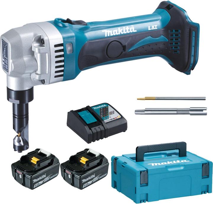 Makita 18V Batteria Nibbler DJN161RTJ 1.6mm con 2x Batteria 5.0Ah