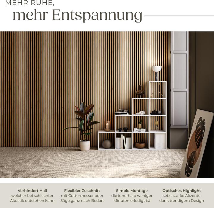 Immagine prodotto tectake Set di pannelli acustici Sonic Wall effetto legno (4 pz.)