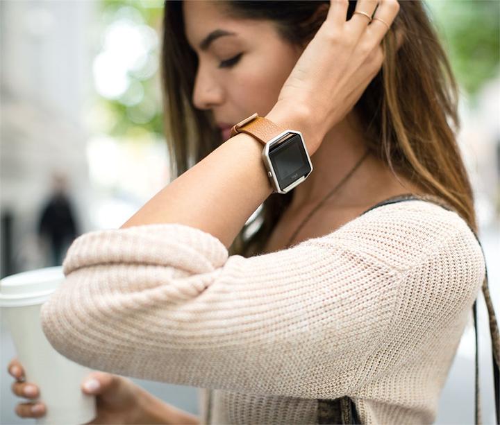 Actual product image Fitbit Blaze Leather Bracelet with Frame (40 mm, Leather, Blaze)