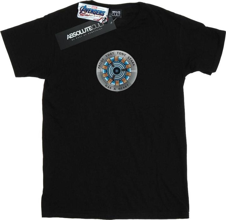 Actual product image Mens Avengers Endgame Tony Stark Heart T-Shirt (M)