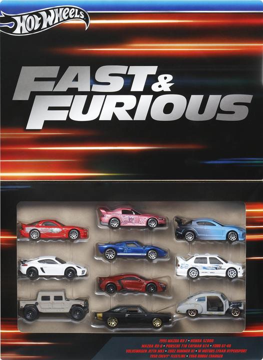 Actual product image Mattel Fast & Furious Vehicles 10-Pack