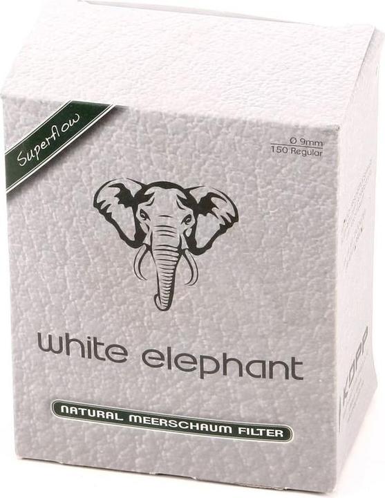 Image du produit Kopp White Elephant Natural filtre en mousse de mer pour pipe Superflow 9mm paquet de 150 pcs.