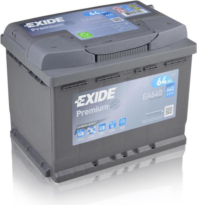 Exide Premium Carbon Boost EA640 (12 V, 64 Ah, 640 A)