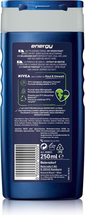 Immagine prodotto Nivea Men Pflegedusche Energy (250 ml)