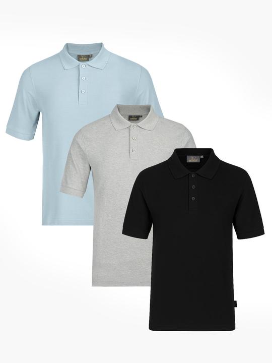 Actual product image Switcher 3-er-Pack Premium Piqué Bio Poloshirt John (XL)