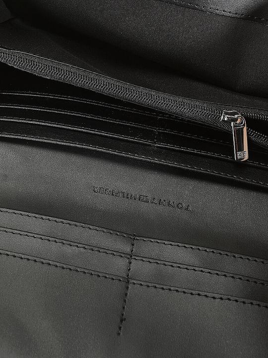 Produktbild Tommy Hilfiger Damen Portemonnaie TH Emblem Large Flap Wallet Gross, Schwarz (Black), Einheitsgrösse