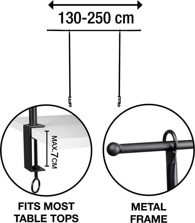 Actual product image Arti Casa Tabletop rod with clamps