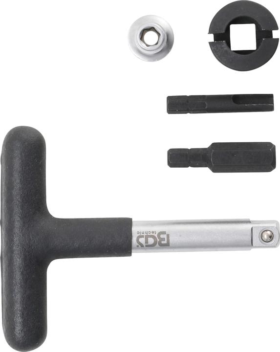 Actual product image BGS Universal Drain Plug Key Set | for Plastic Oil Drain Screws | external hexagon 6.3 mm (1/4") driv...