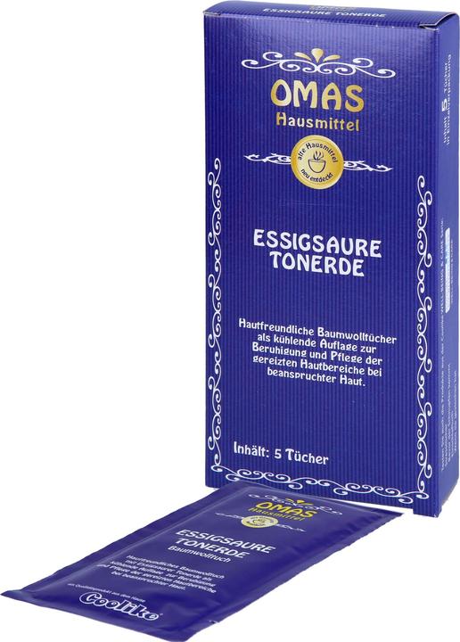 Image du produit Coolike Compresses d'argile acétique en coton, 5 lingettes (Lotion pour le corps)