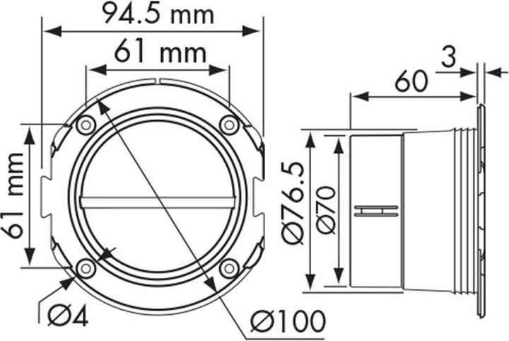 Image du produit Plastimo Manchon raidisseur droit 3" (70mm) pour