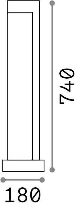 Image du produit Ideal lux TITANO LED Lampadaire 9W Granit IP55 blanc neutre 187327 (540 lm)