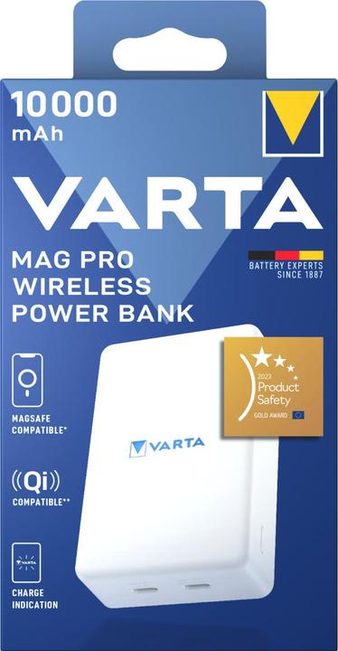 Immagine prodotto Varta Mag Pro Wireless PB 10000 mAh (10000 mAh, 18 W, 18.50 Wh)