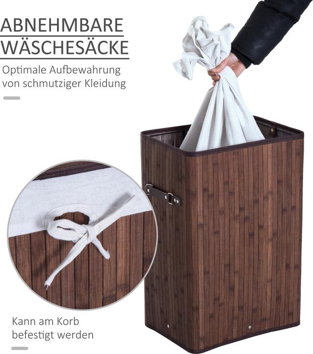 Produktbild Homcom Wäschekorb mit 2 Tragegriffen (72 l)